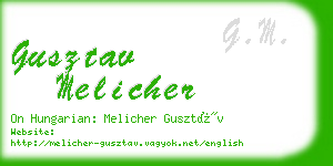 gusztav melicher business card